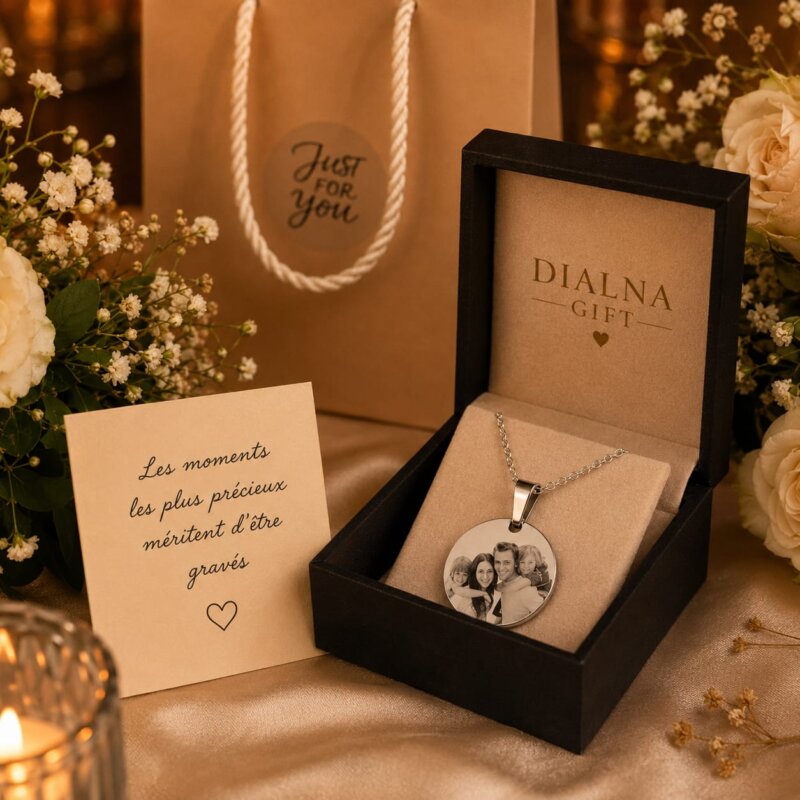 Pendentif Rond Gravé Personnalisé