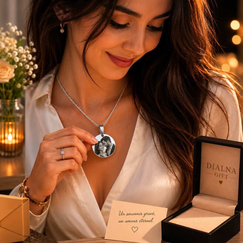 Pendentif Rond Gravé Personnalisé