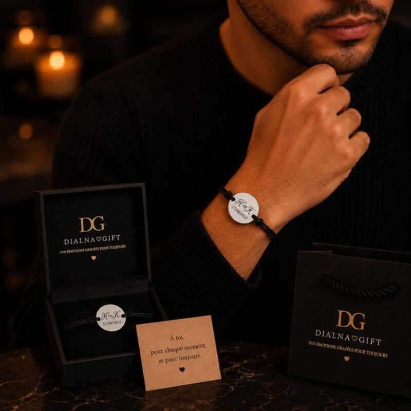 Coffret cadeau bijou personnalisé avec photo - Dialna Gift Maroc