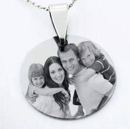 Mini Pendentif personnalisé avec photo en Acier inoxydable 16 mm