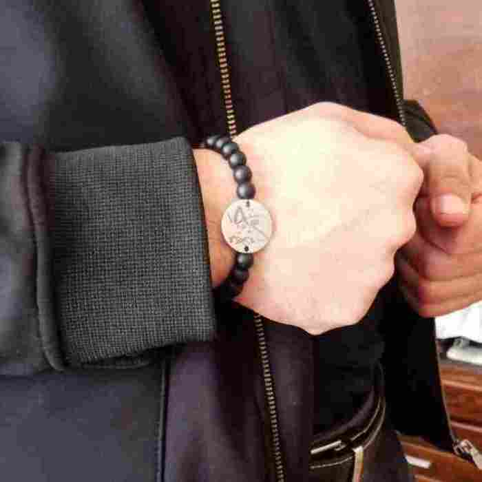 bracelet personnalisé prénom avec pierres esthétiques maroc