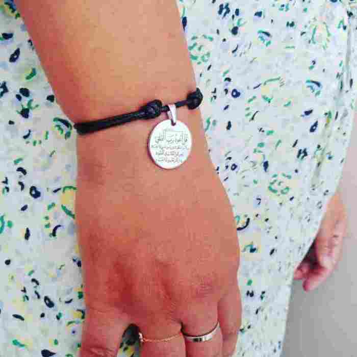 Bracelet Pendentif Rond Personnalisé Avec Texte En Acier Inoxydable 22mm Personnalisé Maroc