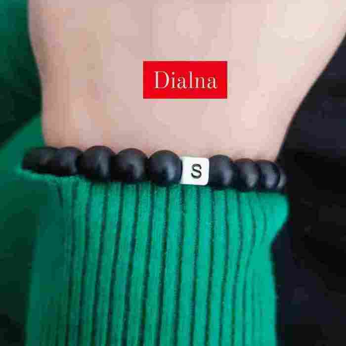 2 Bracelets Personnalisés Lettres Pierres Personnalisé Maroc