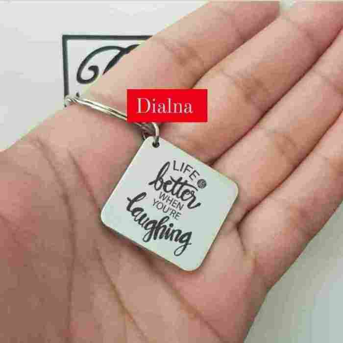 Porte-clés Personnalisé Avec Texte Carré Personnalisé Maroc