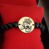 Bracelet Doré Gravé Avec Texte En Pierres Matte Personnalisé Maroc