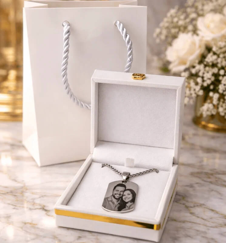 Pendentif Dog Tag Personnalisé avec photo en Acier inoxydable -cadeau unique 4 Pendentif Dog Tag Personnalisé avec photo en Acier inoxydable -cadeau unique