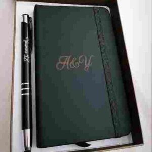 Pack 2 Piu00e8ces Personnalisu00e9 Avec Texte Bloc-Notes Stylo