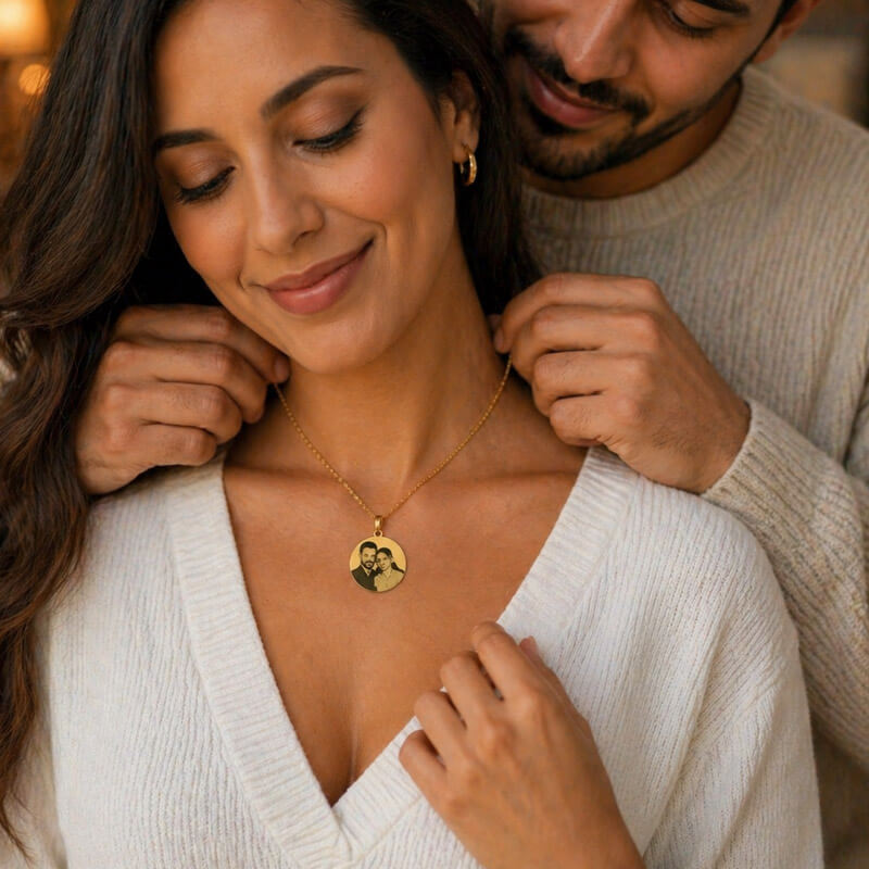 Collier personnalisé photo acier