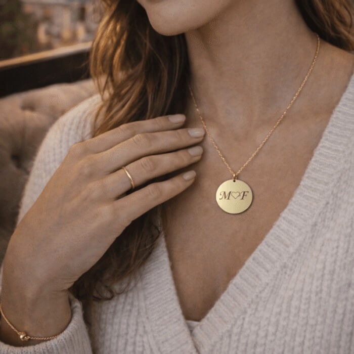 Collier personnalisé prénom Maroc – Bijou gravé élégant en acier inoxydable