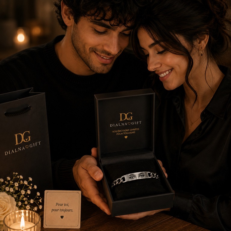 Bracelet yeux personnalisés homme