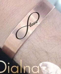 Bracelet en cuivre personnalisé avec logo ou texte de votre choix