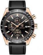 Montre homme Chronographe mouvement de quartz cuir