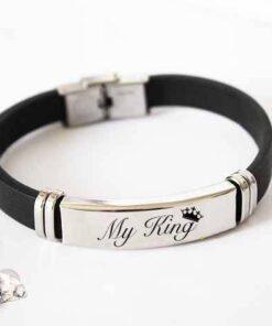 Bracelet Homme Graver Personnaliser Classique Manchette Tressé