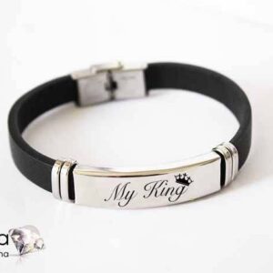 Bracelet Homme Graver Personnaliser Classique Manchette Tressé