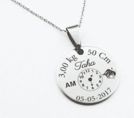 Pendentif de Naissance Personnalisé