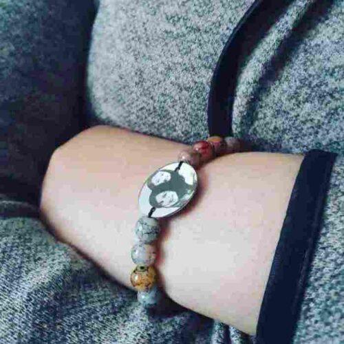 Bracelet personnalisé en Acier Inoxydable 20mm en pierres - Image 2