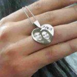 Pendentif personnalisé en acier inoxydable forme cœur 15/17mm