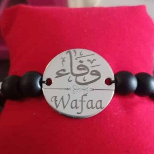 Bracelet personnalisé prénom ou texte avec pierres esthétiques - Image 3