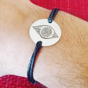 Bracelet Acier Inoxydable 3younouna ta7mik avec cordon