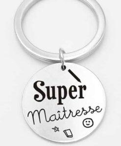 Porte-clés en acier avec texte de votre choix