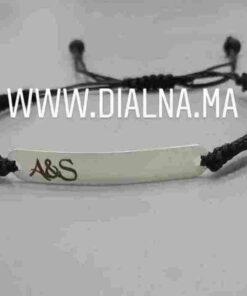 Bracelet en argent personnalisé avec texte de votre choix,Gravure texte sur le recto ou le verso de cet article. La tenue dans le temps est également excellente. Notre équipe d'infographistes se chargera de la composition et de la mise en page de votre personnalisation