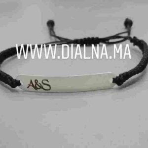 Bracelet en argent personnalisé avec texte  de votre choix,Gravure texte sur le recto ou le verso de cet article. La tenue dans le temps est également excellente. Notre équipe d'infographistes se chargera de la composition et de la mise en page de votre personnalisation