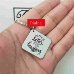 Porte-clés Personnalisé Avec Texte Carré Personnalisé Maroc