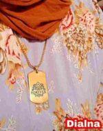 Pendentif Dog Tag doré en Acier inoxydable Personnalisé avec texte