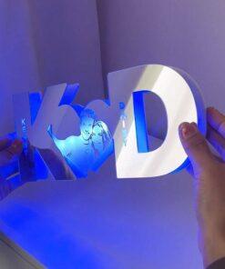 Personnalisé lettre coeur photo couple LED