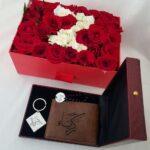 Pack personnalisé Porte-monnaie porte-clés Bracelet Fleurs