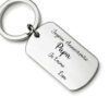 Porte-clés dogtag en acier avec texte de votre choix 7 Porte-clés dogtag en acier avec texte de votre choix