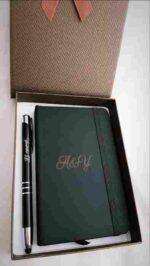 Pack 2 pièces personnalisé avec texte Bloc-notes Stylo