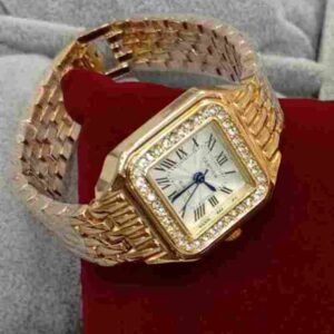 Montre Femme Dorée en Acier Inoxydable