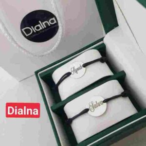 pack 2 bracelets personnalisés avec texte cadeau maroc