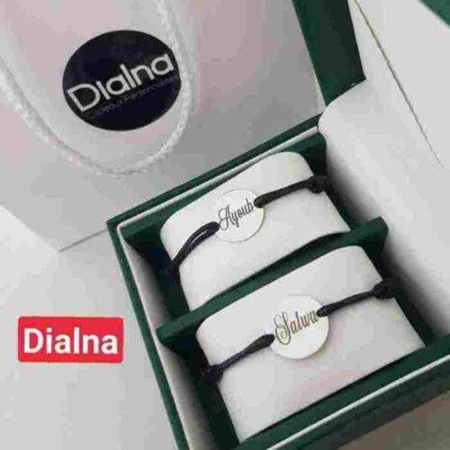 Pack 2 Bracelet personnalisé avec texte